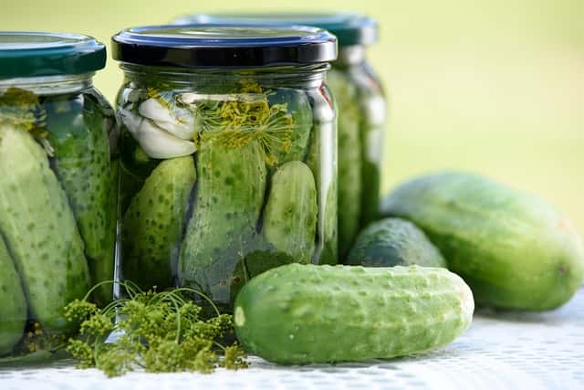 dill and cucumber pickled