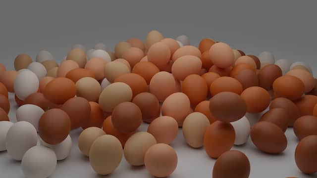 multiple colour eggs