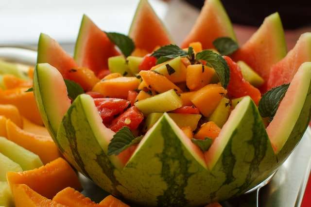 honeydew melon and different fruit salad