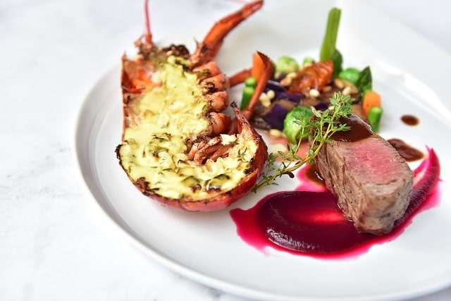 lobster and steak dish (surf and turf)