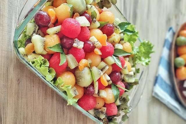 lychee and exotic fruits salad