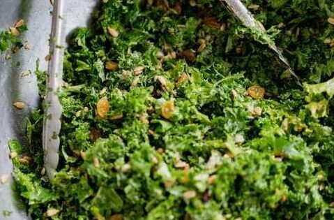Mix of chopped parsley, kale, raisins and nuts