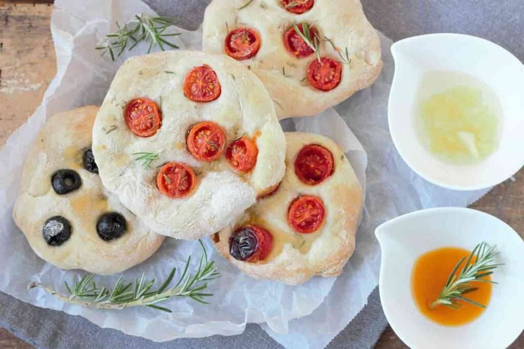 rosemary, olives and tomato focaccia
