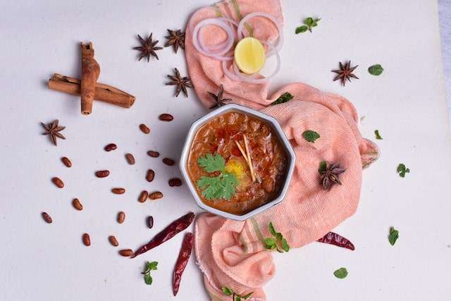 Star anise and spice mix curry dish