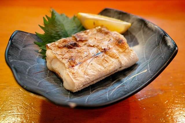 Pan fried swordfish  dish