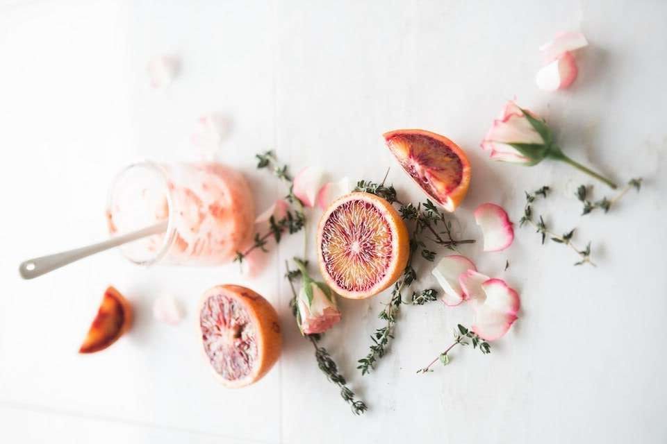 Thyme and blood orange drink
