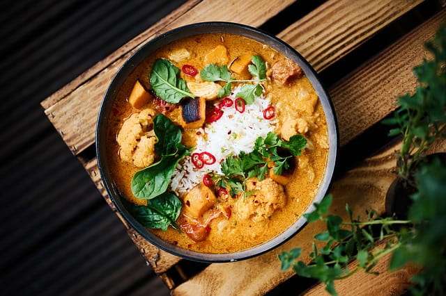 Turmeric, coconut and cauliflower dish